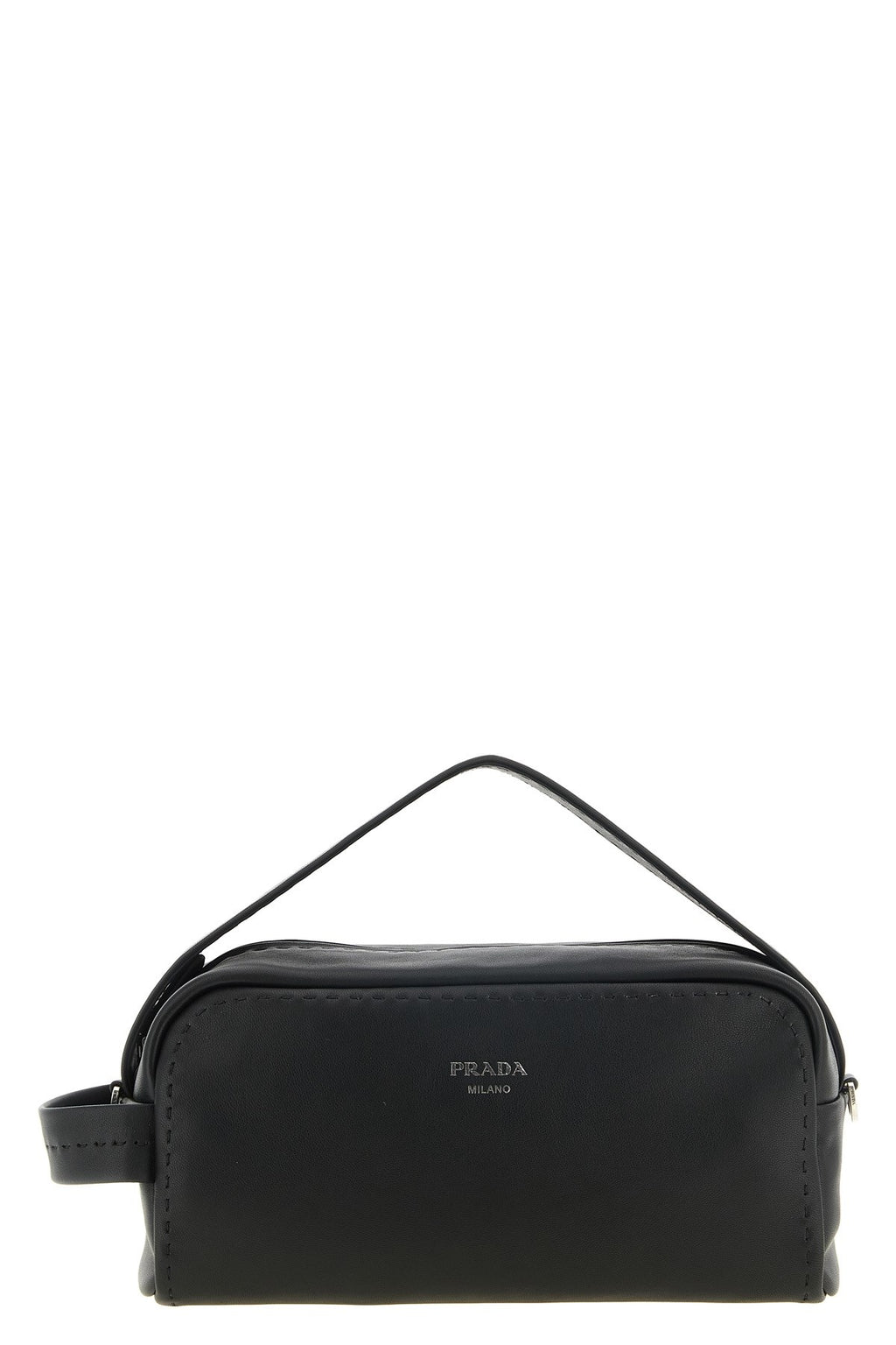 Prada Men's Bandoliera Crossbody Bag in Black Leather - view 1