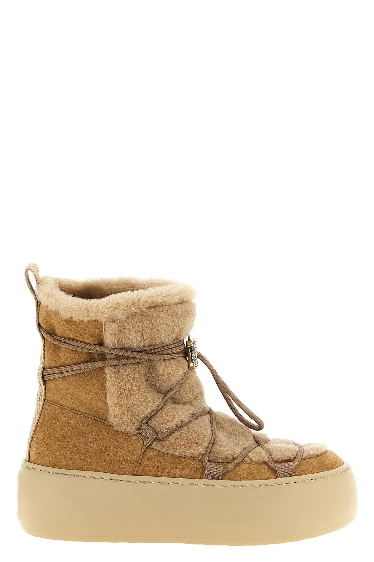 Roger Vivier Women's Viv Up Ankle Boots in Beige Leather - view 1