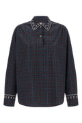 Marni Women's Sangallo Embroidery Shirt in Blue Cotton - view 1