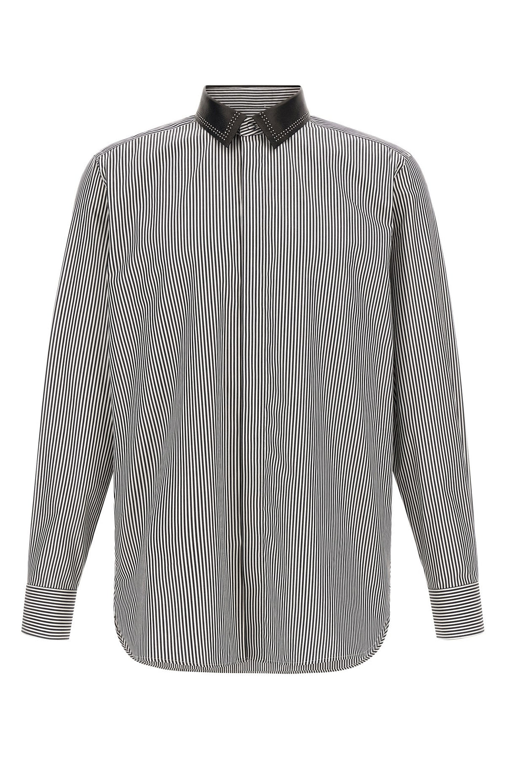 Tom Ford Men's Striped Shirt in White/Black Cotton - view 1