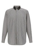 Tom Ford Men's Striped Shirt in White/Black Cotton - view 1
