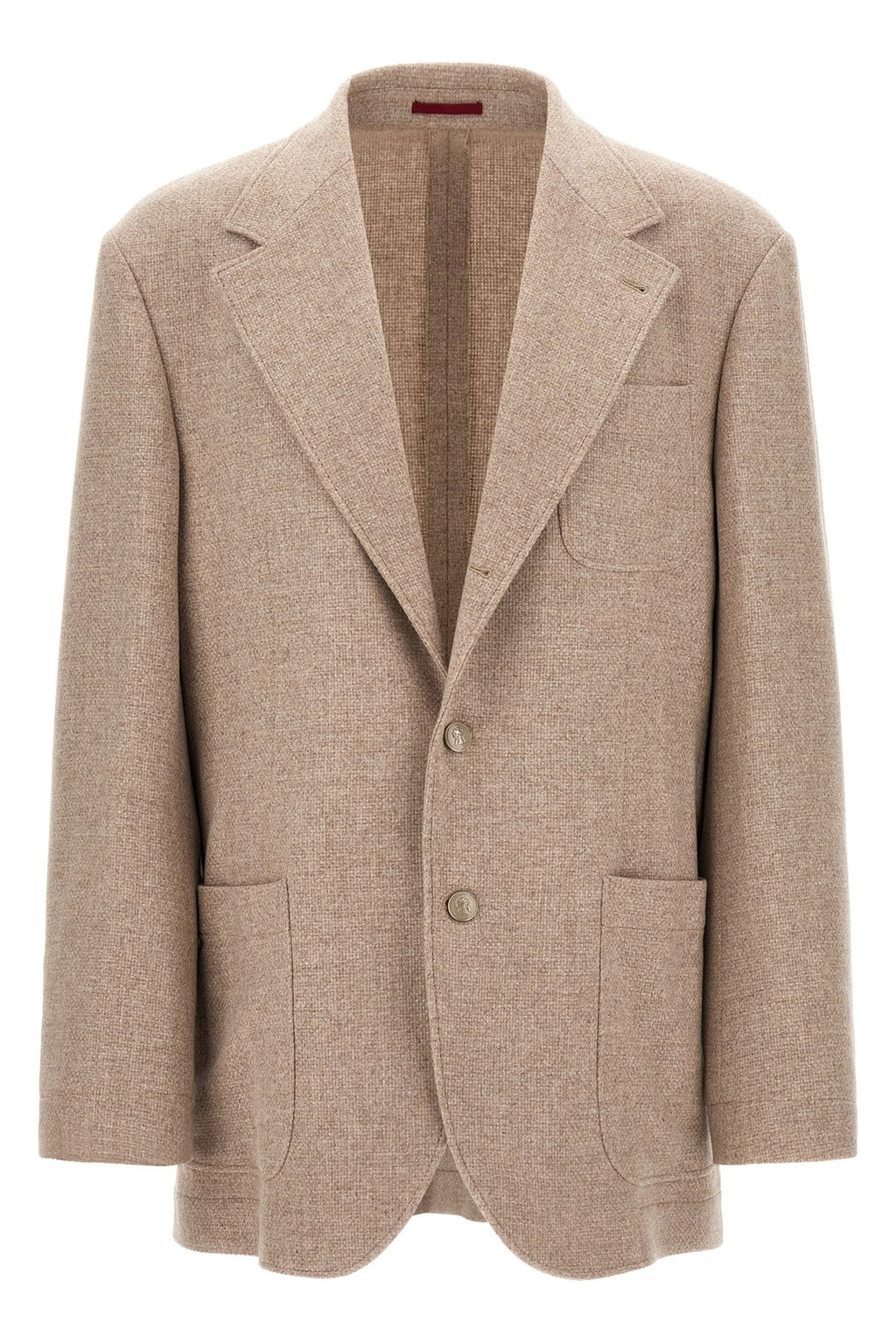 Brunello Cucinelli Men's Cashmere Panama Blazer in Beige - view 1