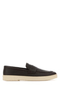 Prada Men's Leather Loafers in Dark Brown
