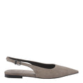 Brunello Cucinelli Women's Suede Slingback Flats in Grey