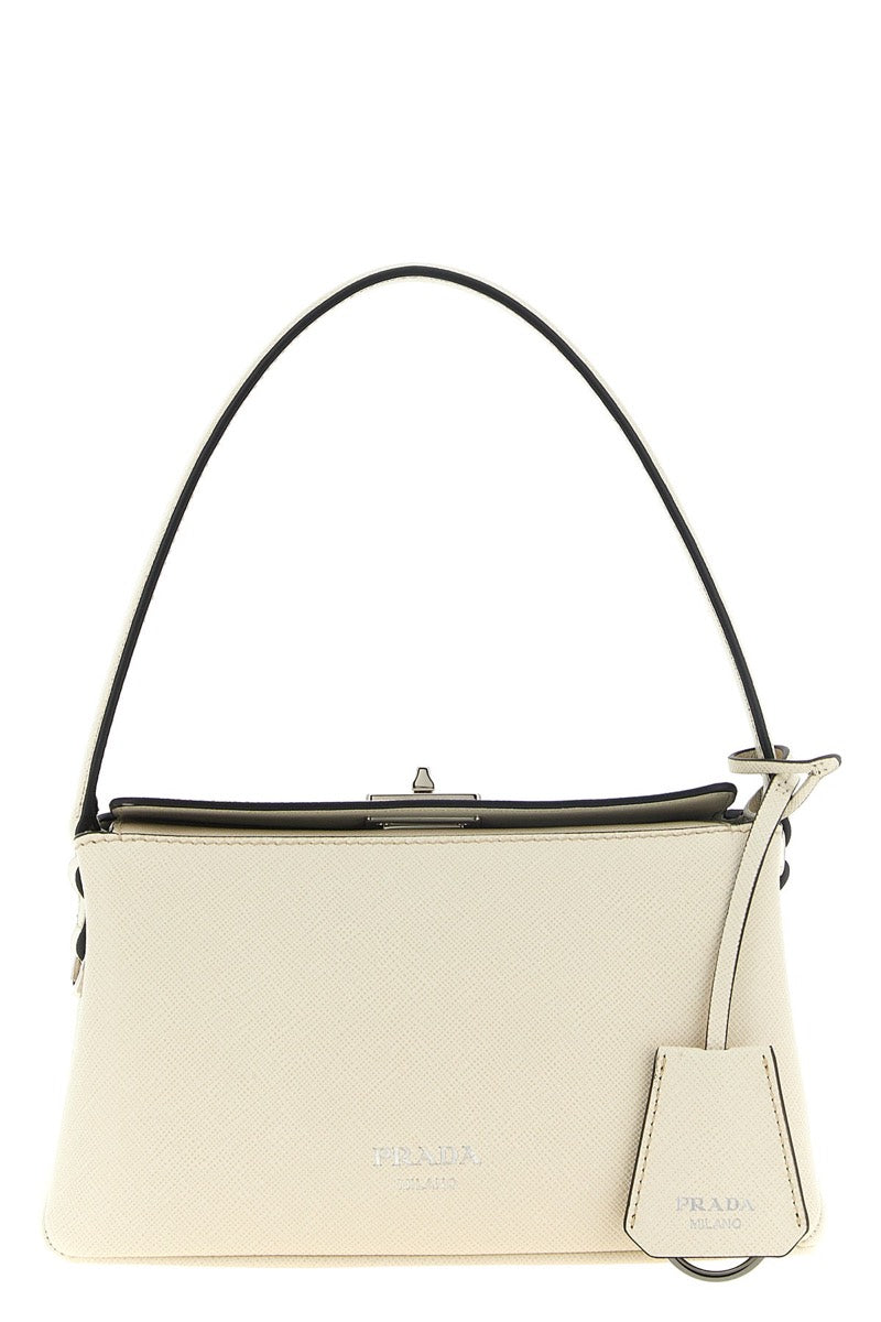 Prada Women's Saffiano Top-Handle Bag in White