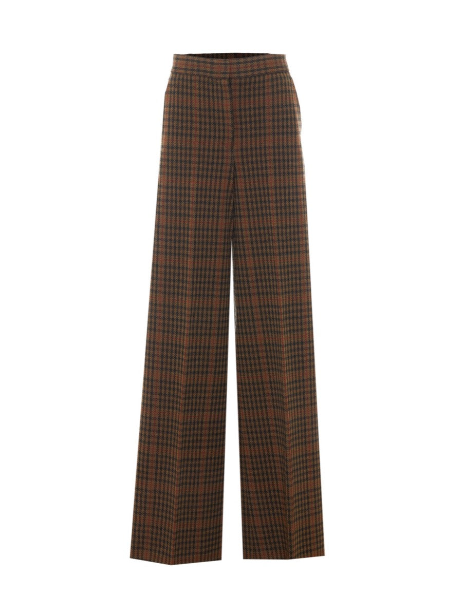 Max Mara Women's Wool Loose Trousers in Brown