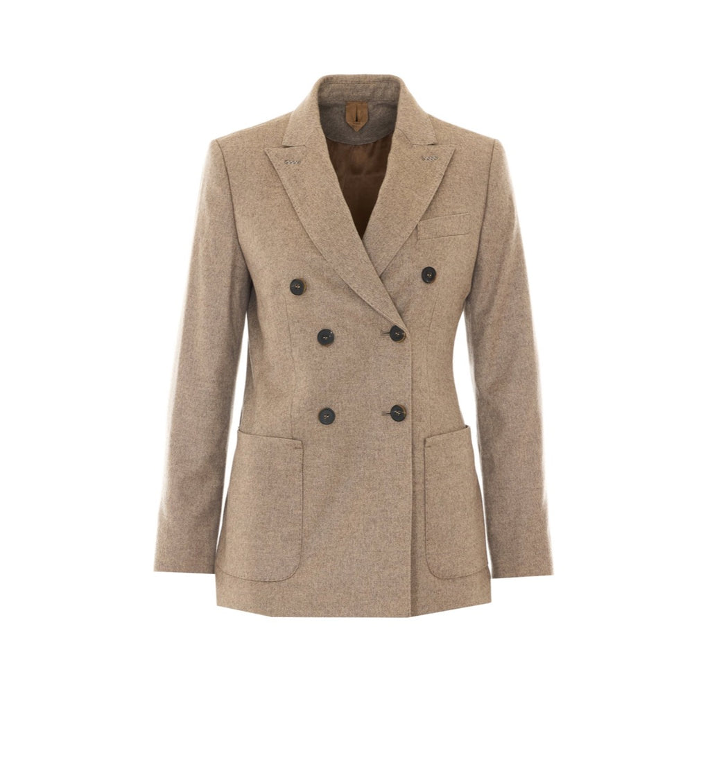 Max Mara Women's Silk Cashmere Blazer in Beige