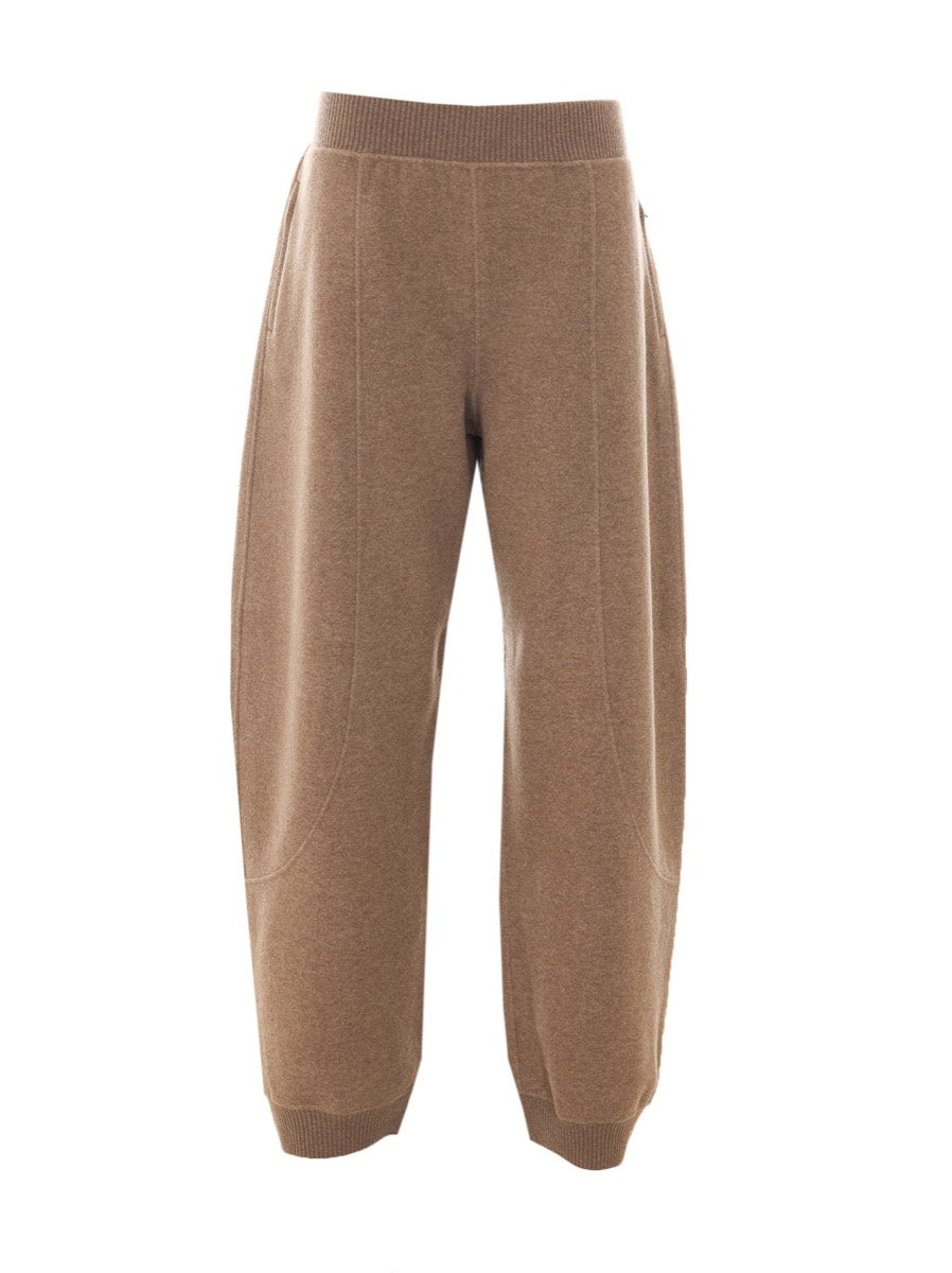 Max Mara Women's Wool Cashmere Jogger Pants in Beige