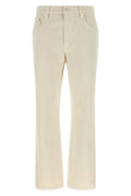 Brunello Cucinelli Women's Cotton Canvas Jeans in Beige