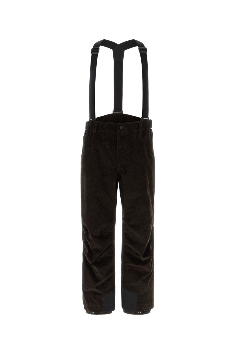 Moncler Grenoble Men's Corduroy Ski Pants in Dark Brown