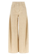 Brunello Cucinelli Women's Corduroy Trousers in Beige