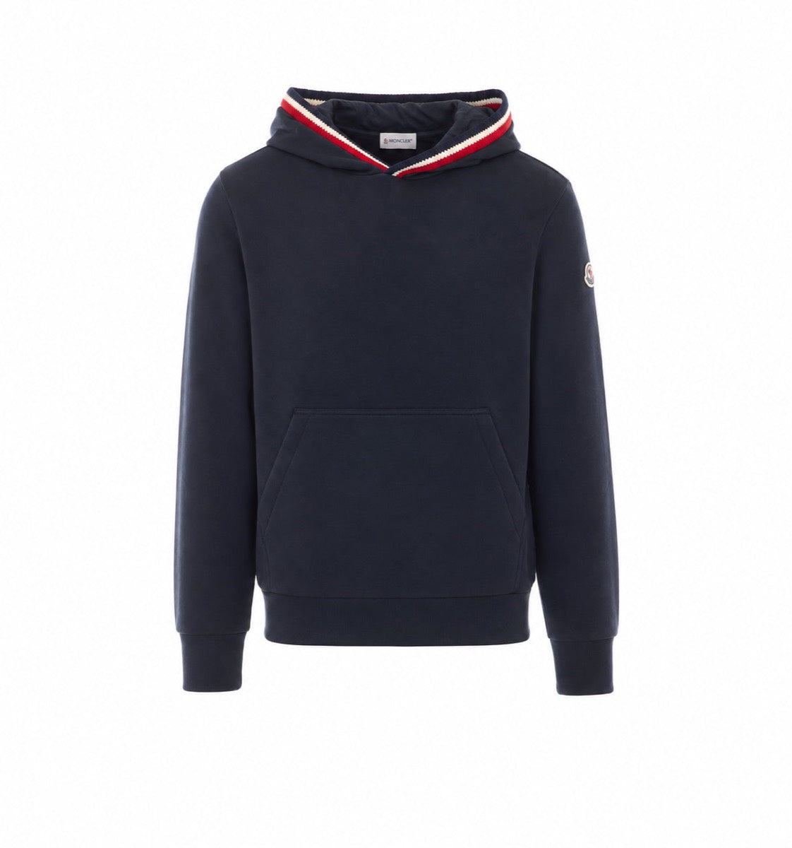 Moncler Men's Cotton Logo Hoodie in Blue