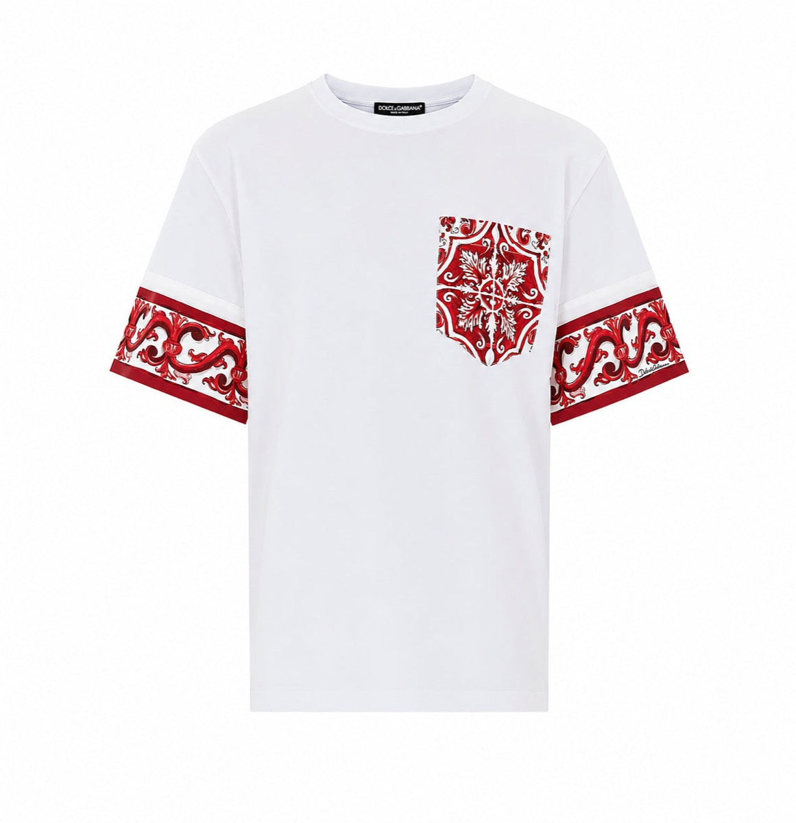 Dolce & Gabbana Men's Cotton Silk T-Shirt in White
