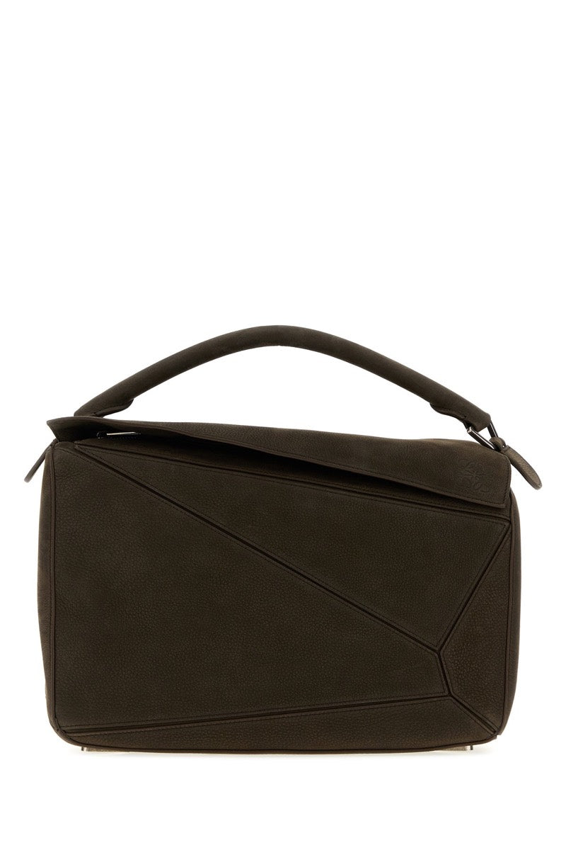 Loewe Men's Large Puzzle Handbag in Dark Brown