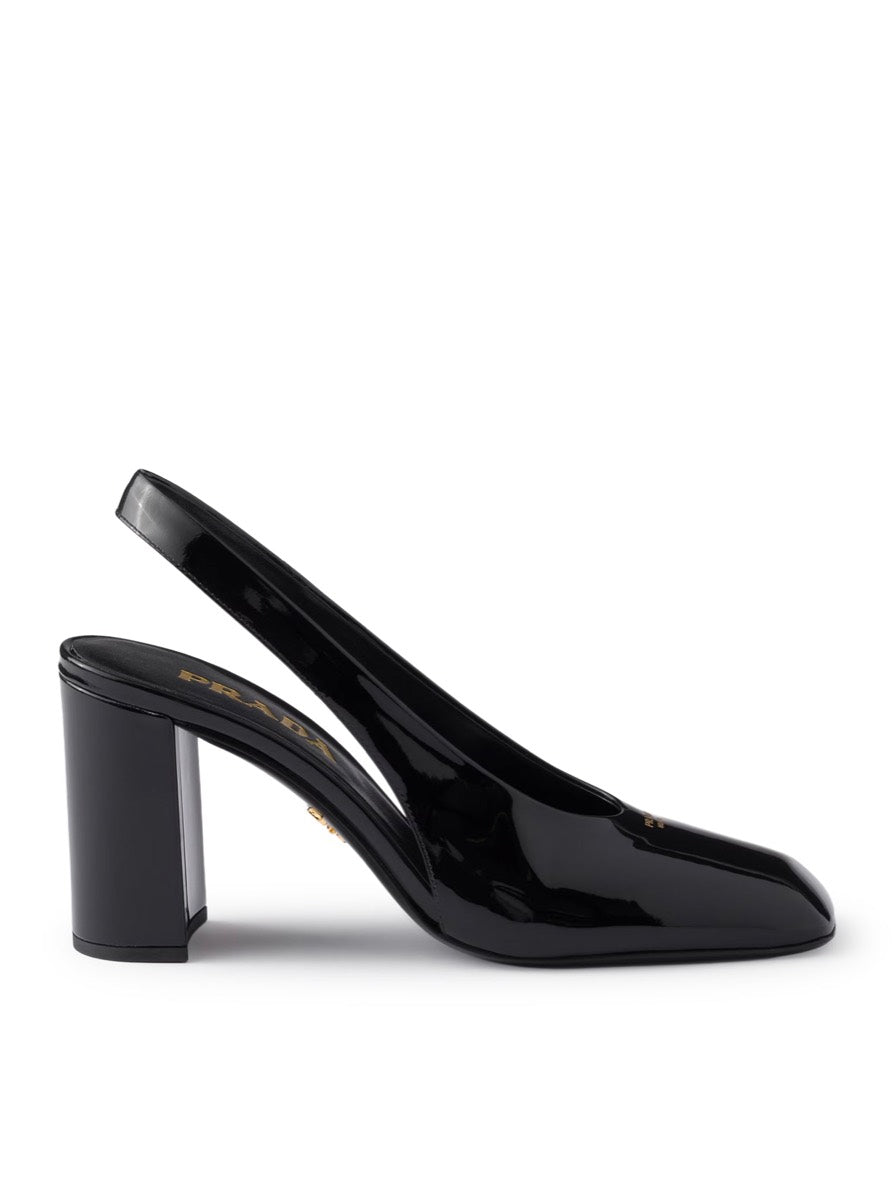 Prada Women's Leather Patent Slingback Pumps