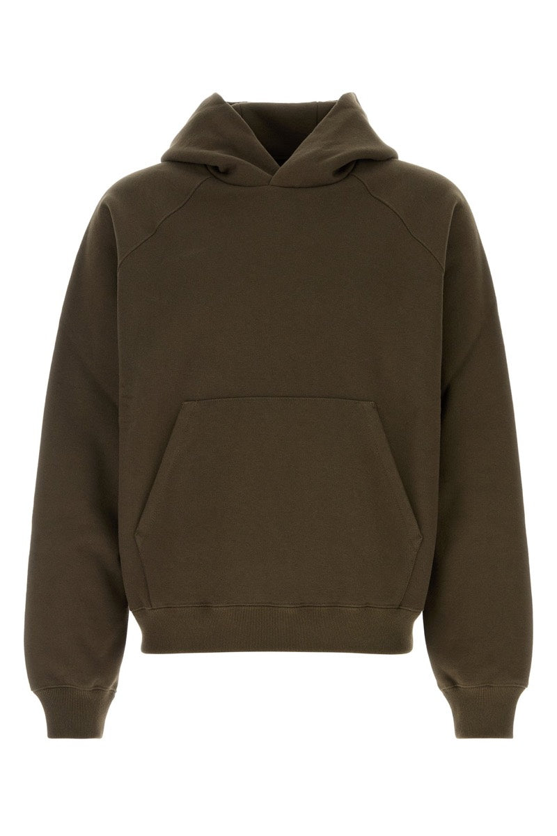 Prada Men's Cotton Sweatshirt in Olive Green