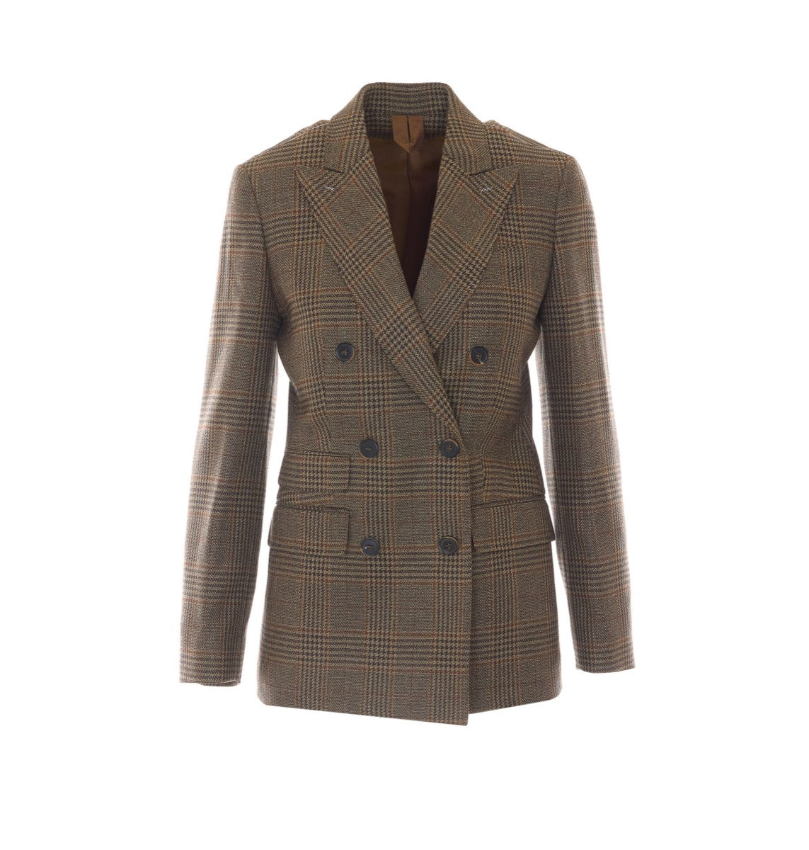 Max Mara Women's Wool Double-Breasted Blazer in Brown