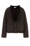 Maison Margiela Men's Canvas Jacket in Dark Brown