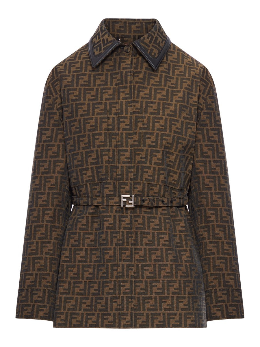 Fendi Women's FF Canvas Jacket in Tobacco
