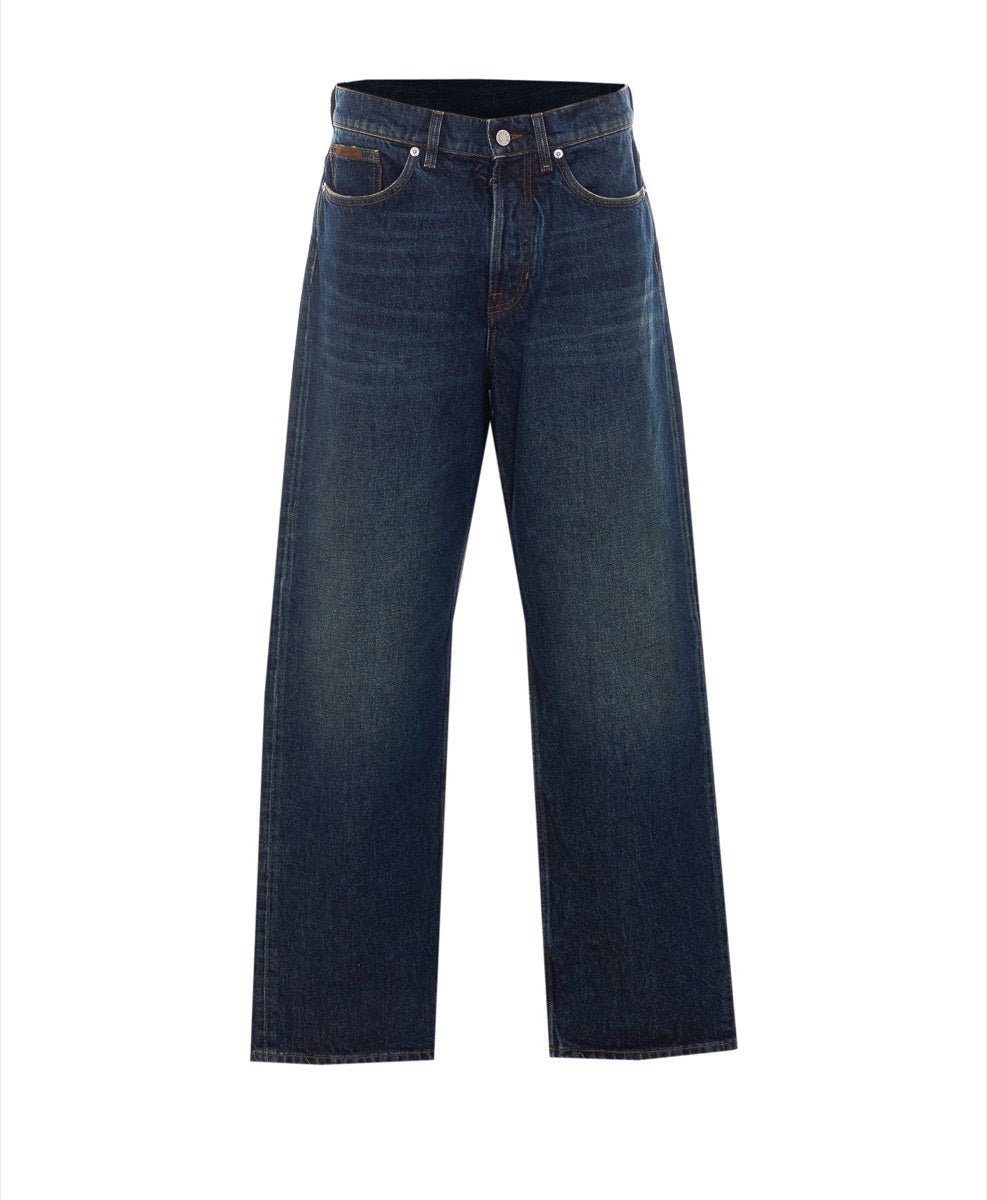 Moncler Men's Cotton Denim Jeans in Blue