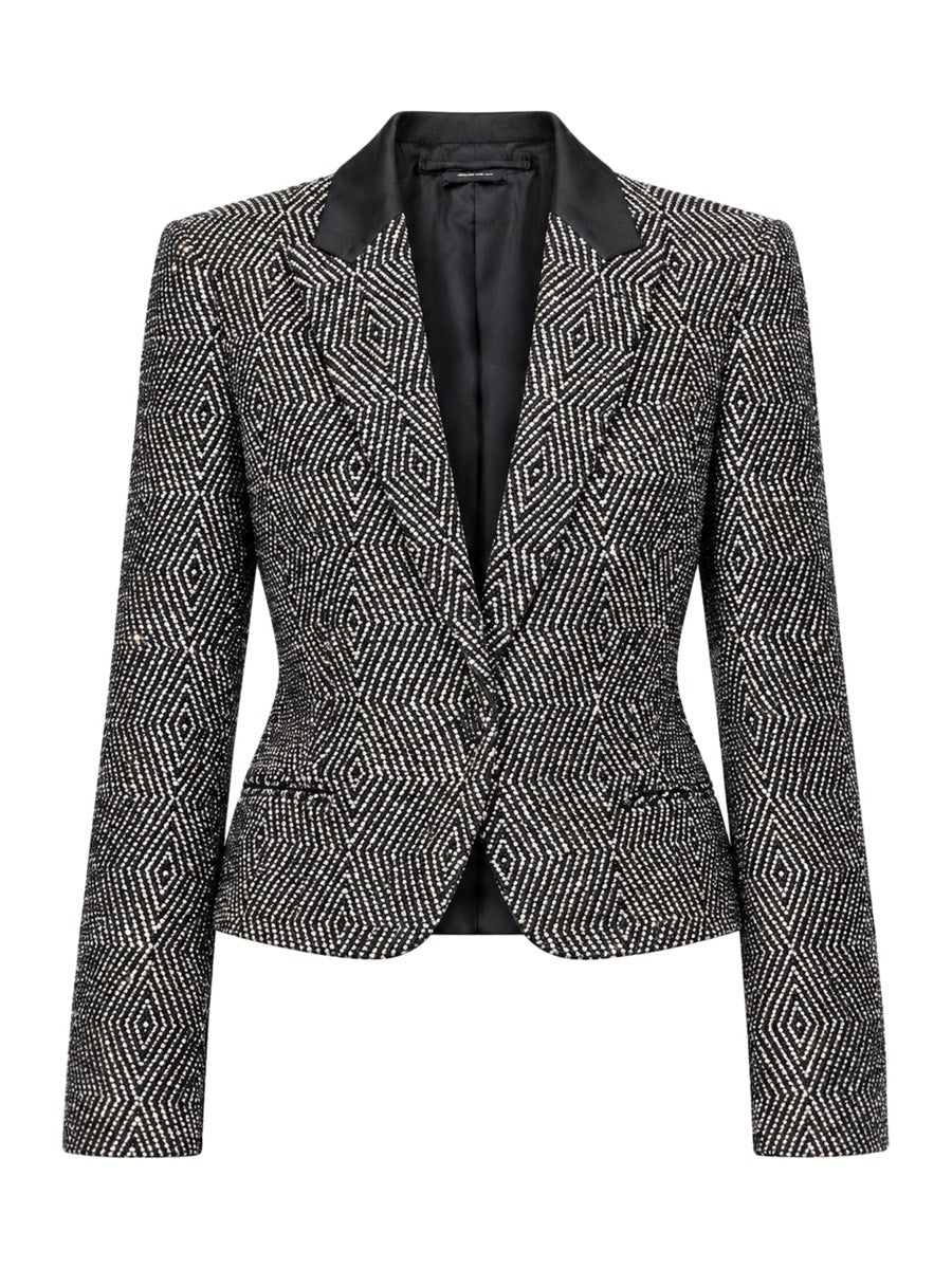 Tom Ford Women's Silk Short Wool-blend Tweed Jacket