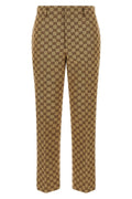 Gucci Women's GG Canvas Trousers in Beige
