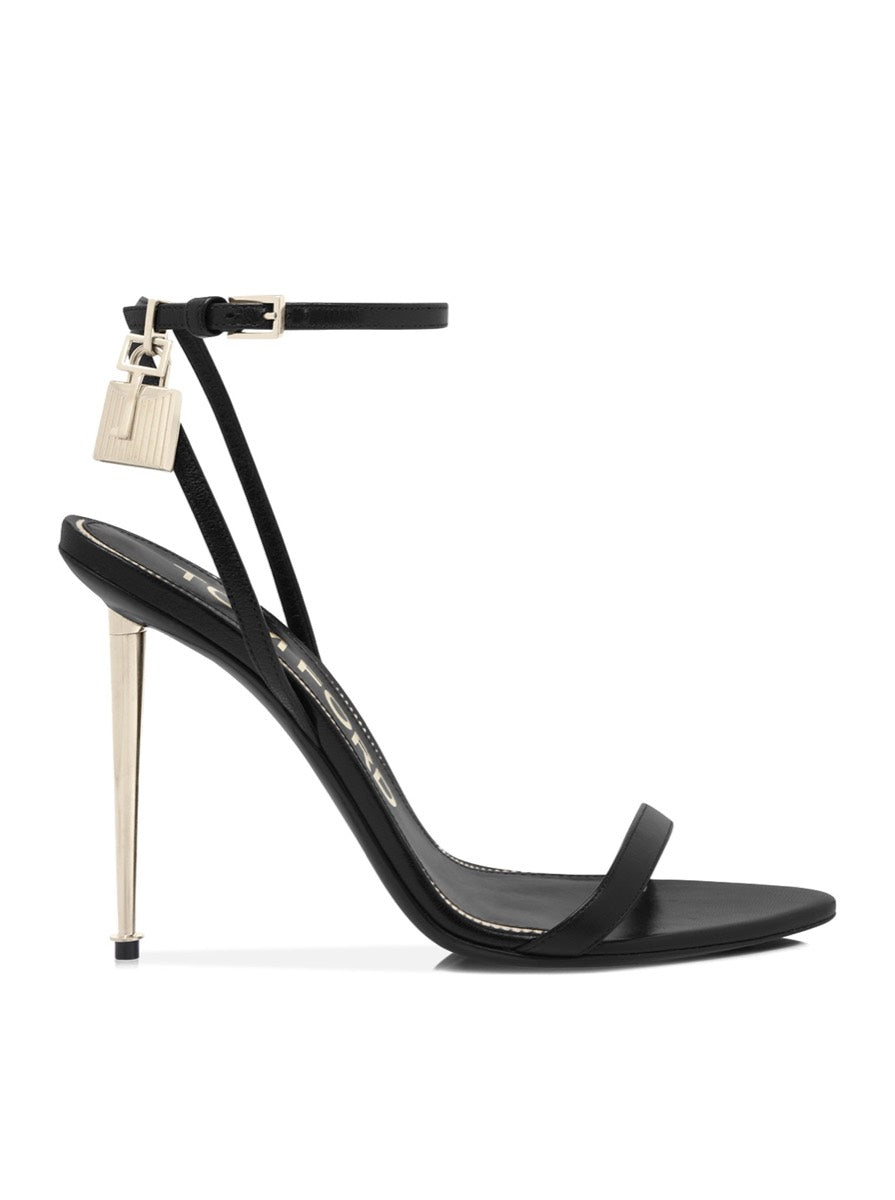 Tom Ford Women's Leather Pointed-Toe Sandals in Black