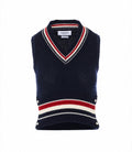 Thom Browne Women's Wool Knitted Vest in Blue