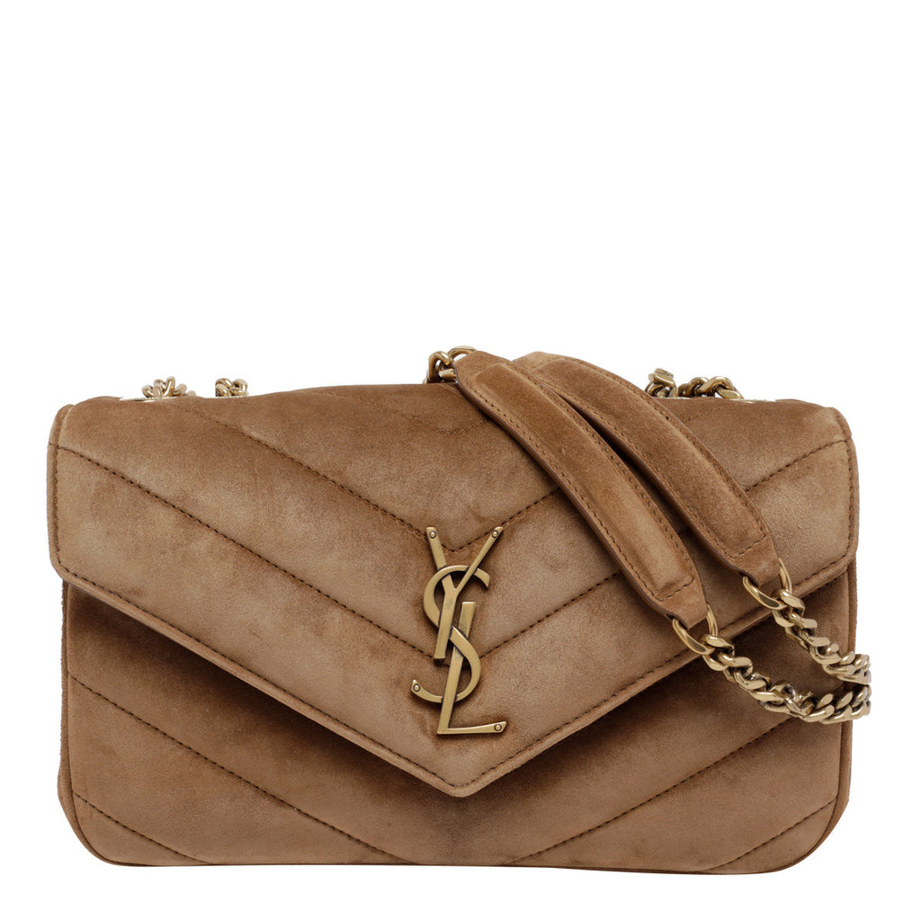 Saint Laurent Women's Suede LouLou Bag in Caramel