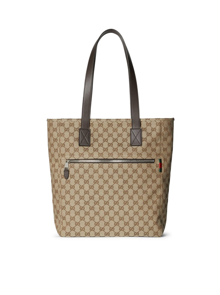 Gucci Men's GG Fabric Shopping Bag in Beige