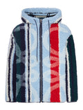 Loewe Men's Shearling Multicolor Hooded Teddy Jacket