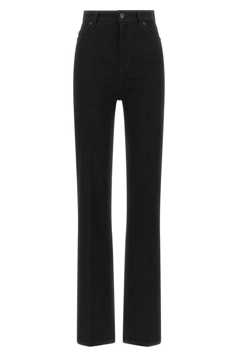 Balenciaga Women's Denim High-Waist Jeans in Black