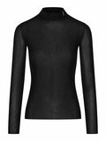 Saint Laurent Women's Silk Cassandre Top in Black