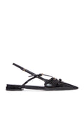 Miu Miu Women's Leather Slingback Ballerinas with Buckles