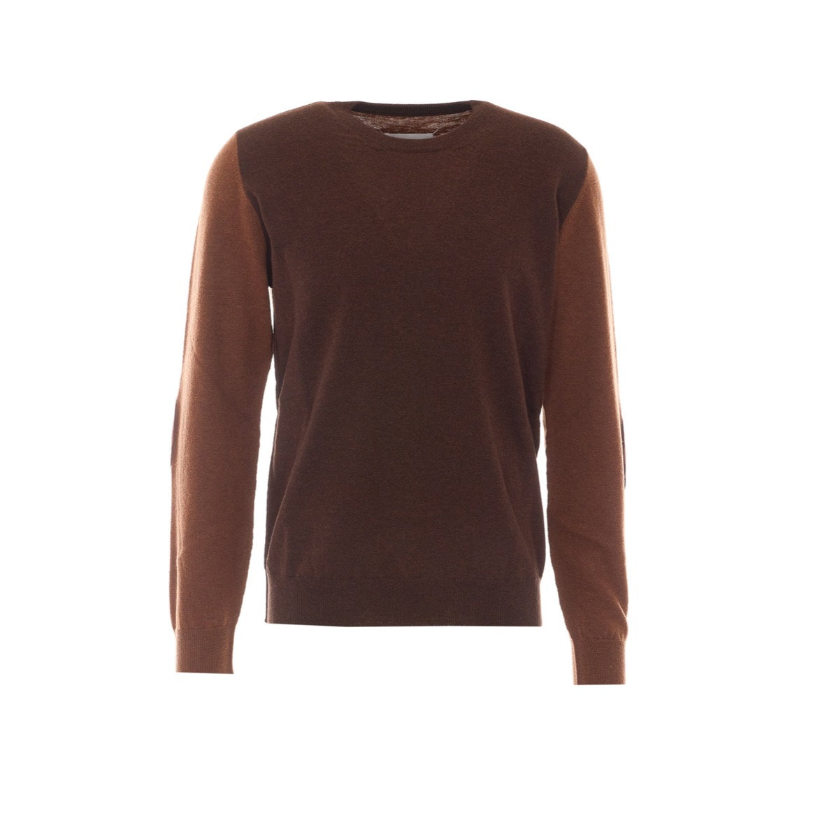 Maison Margiela Men's Wool Bicolor Sweater in Brown