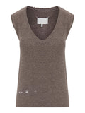 Maison Margiela Women's Knit Vest in Taupe