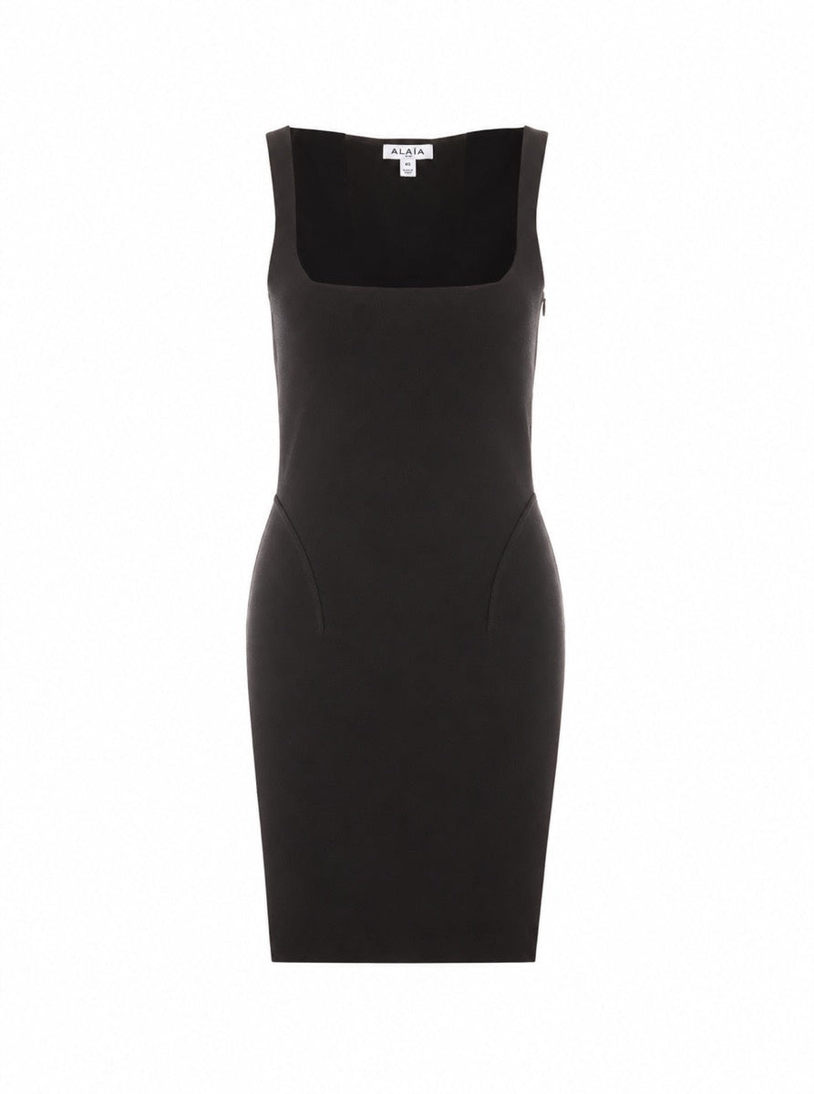 Alaia Women's Silk Blend Mini Bodycon Dress in Black