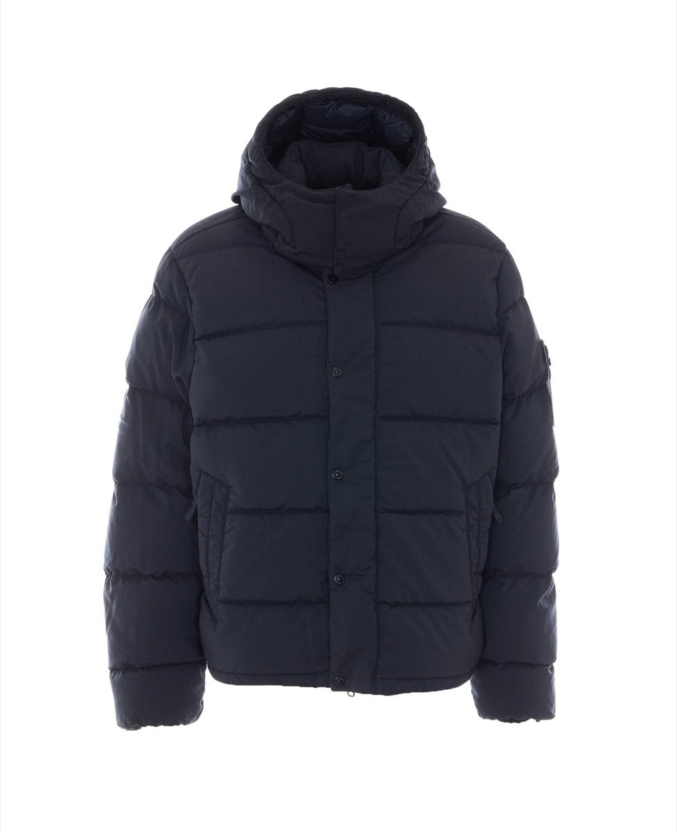 Stone Island Men's Virgin Wool Down Jacket in Black