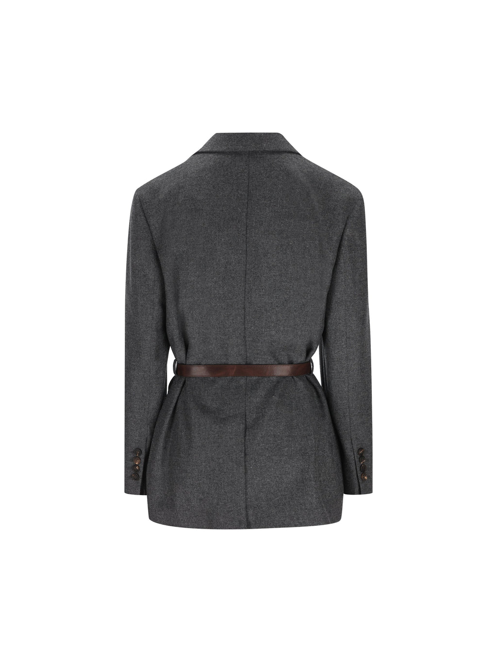 Brunello Cucinelli Women's Wool Blazer in Dark Grey - view 2