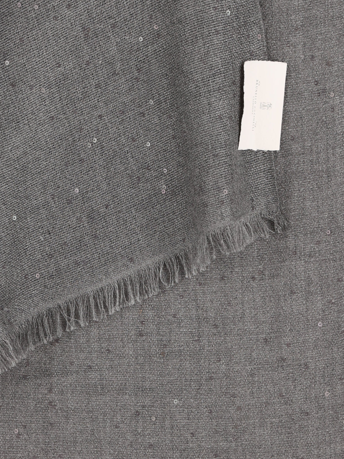 Brunello Cucinelli Women's Cashmere Silk Scarf in Grey - view 2