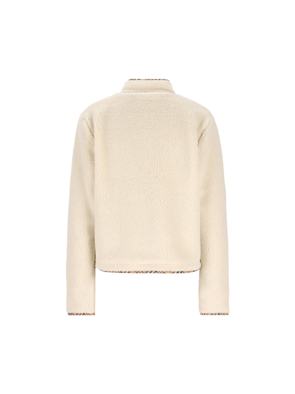 Burberry Women's Cropped Fleece Jacket in Beige - view 2