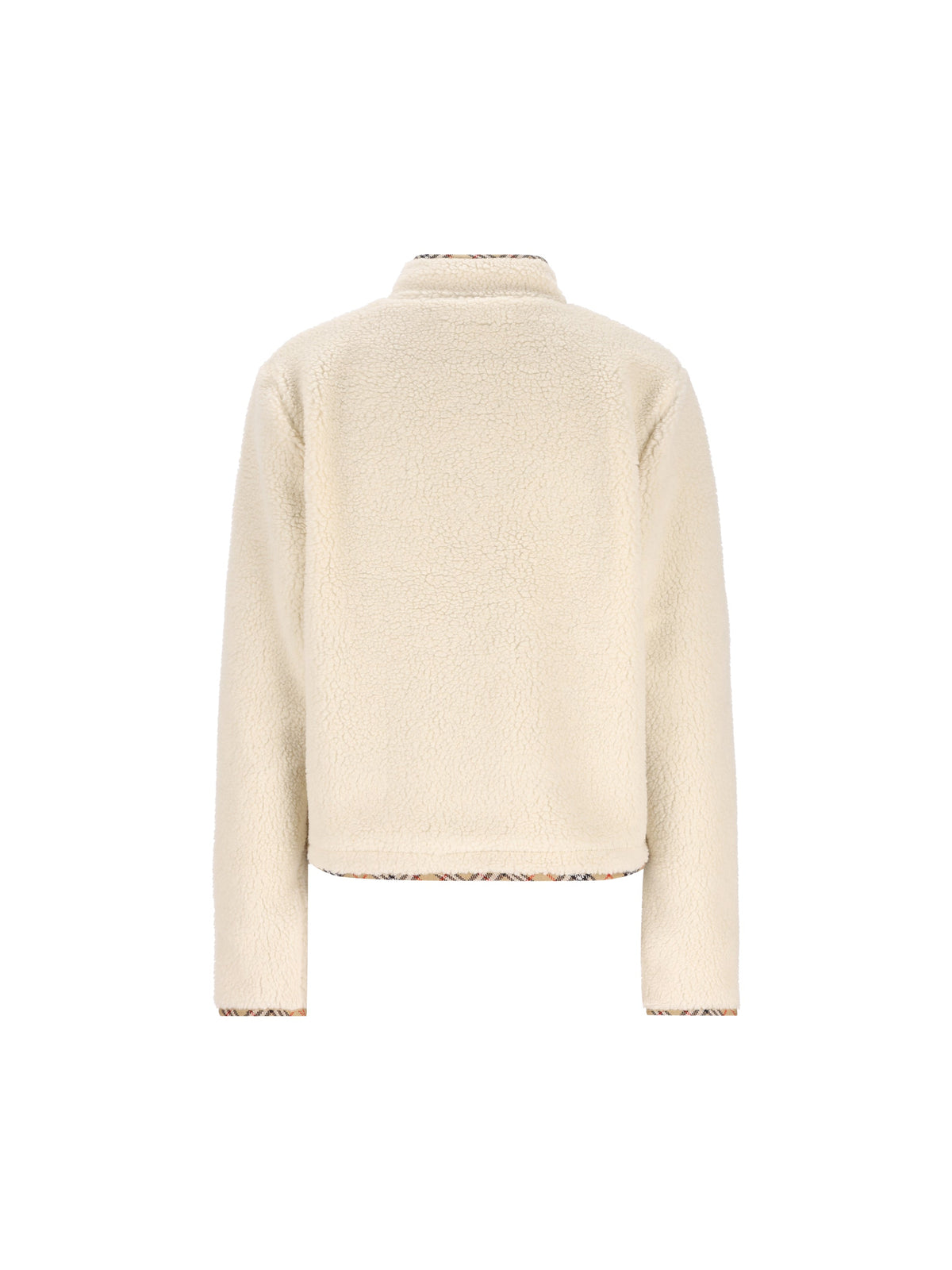 Burberry Women's Cropped Fleece Jacket in Beige - view 2