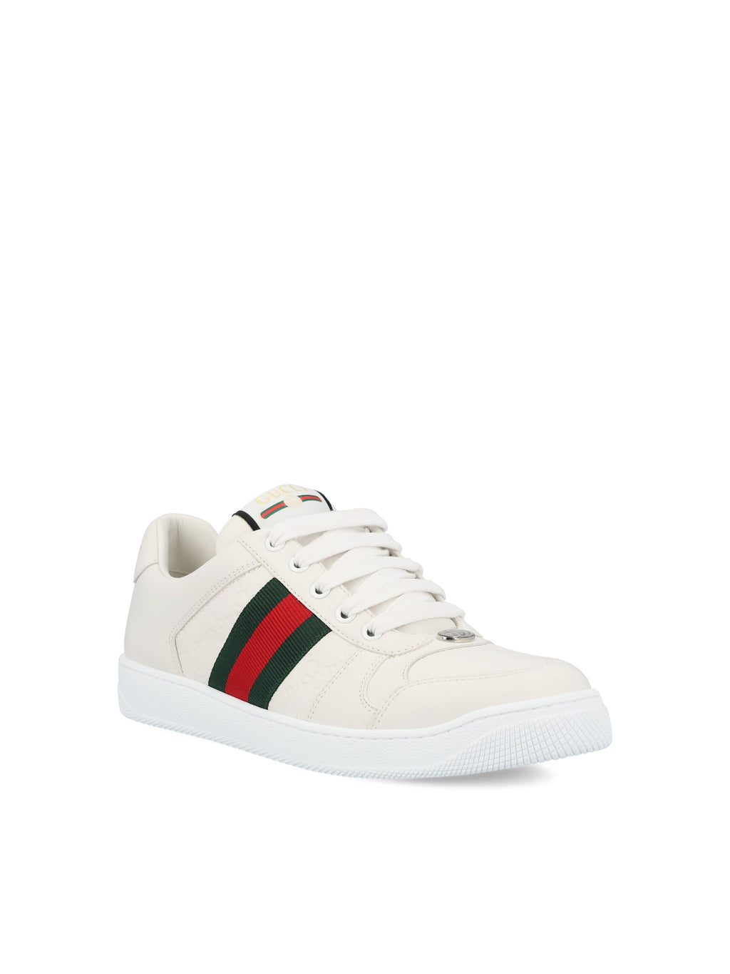 Gucci Women's Screener Leather Sneakers in White - view 2