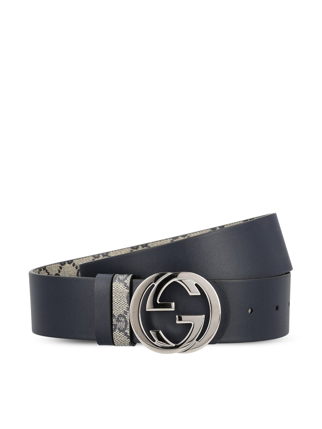 Gucci Men's Reversible GG Canvas Belt in Blue - view 2