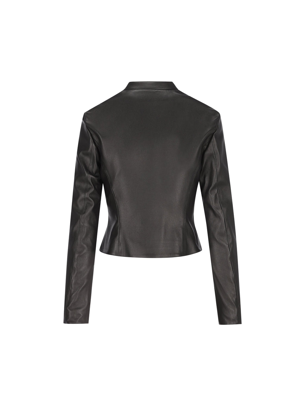 Gucci Women's Cropped Leather Jacket in Black - view 2