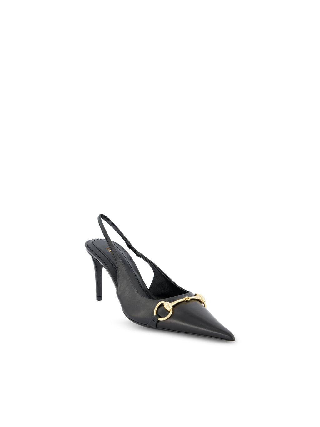Gucci Women's Horsebit Leather Slingback Pumps in Black - view 2