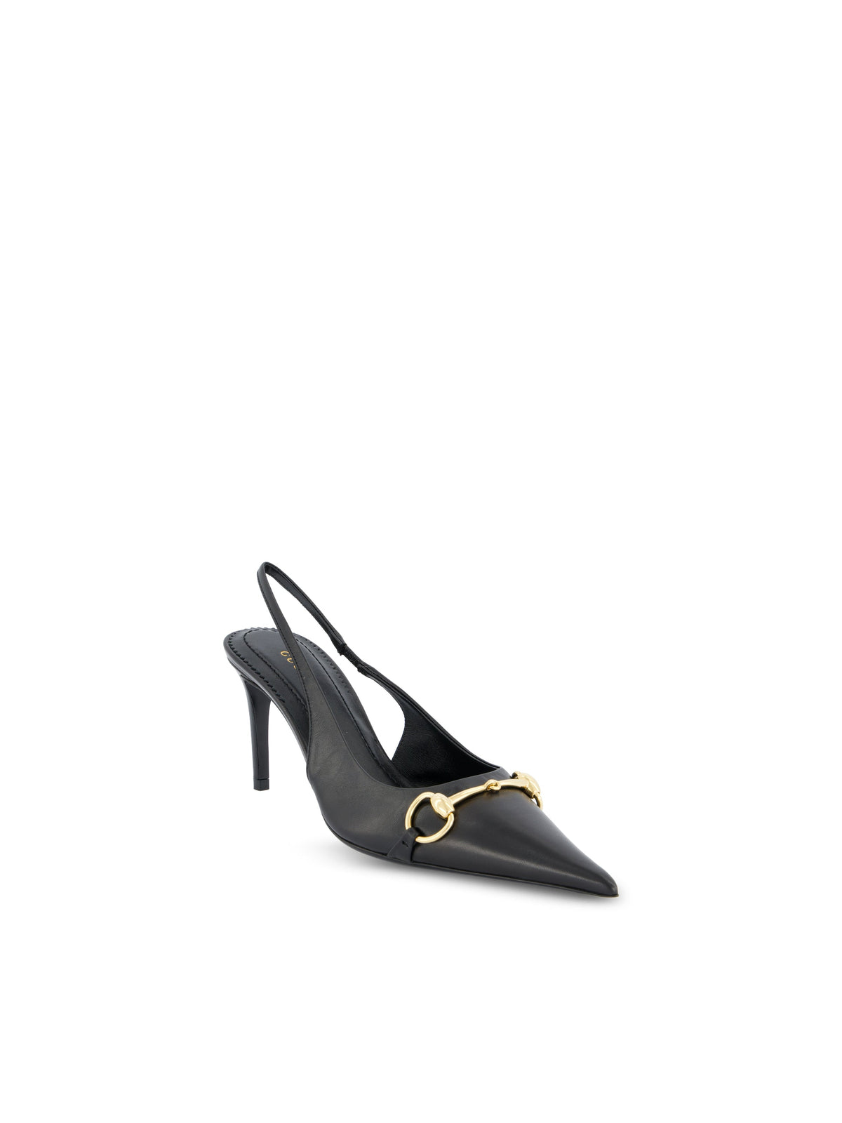 Gucci Women's Horsebit Leather Slingback Pumps in Black - view 2
