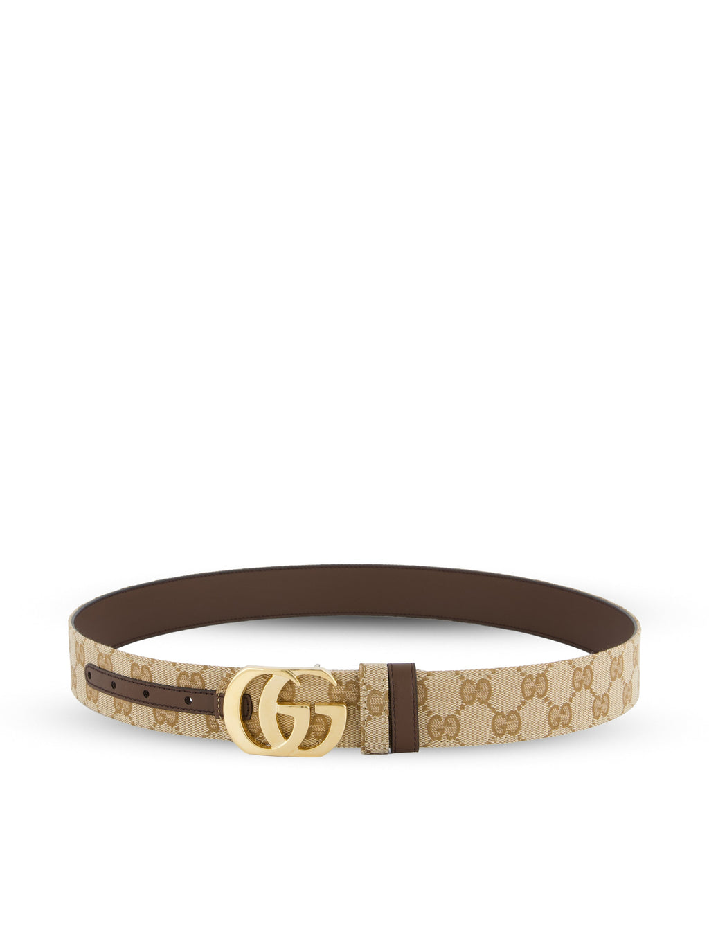 Gucci Women's Reversible Canvas Belt in Beige and Brown - view 2
