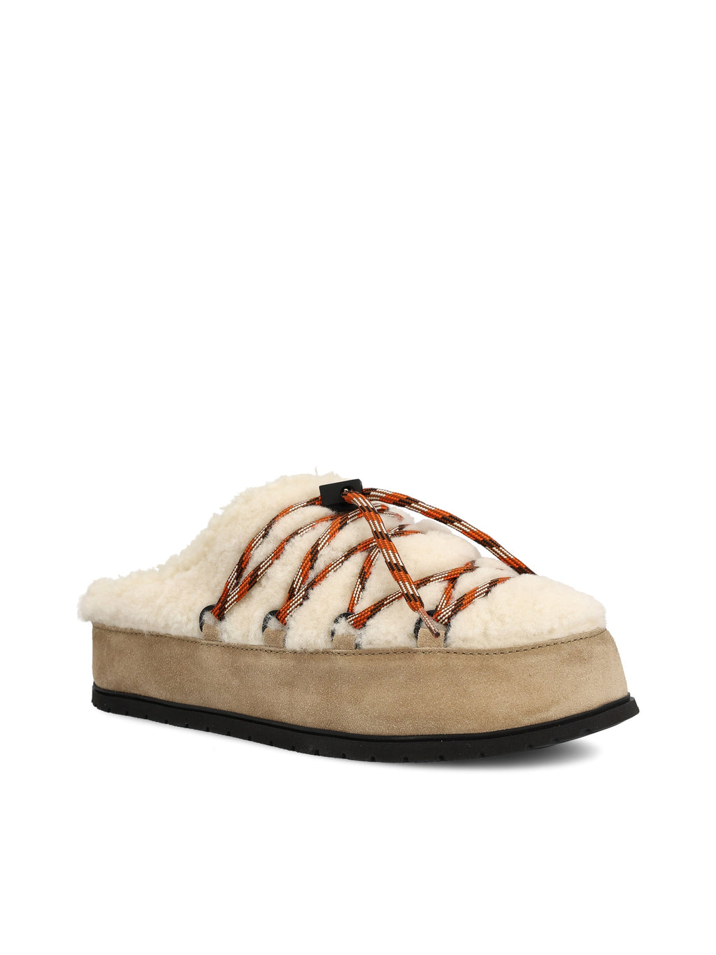 Prada Women's Wool Suede Mules in Beige - view 2