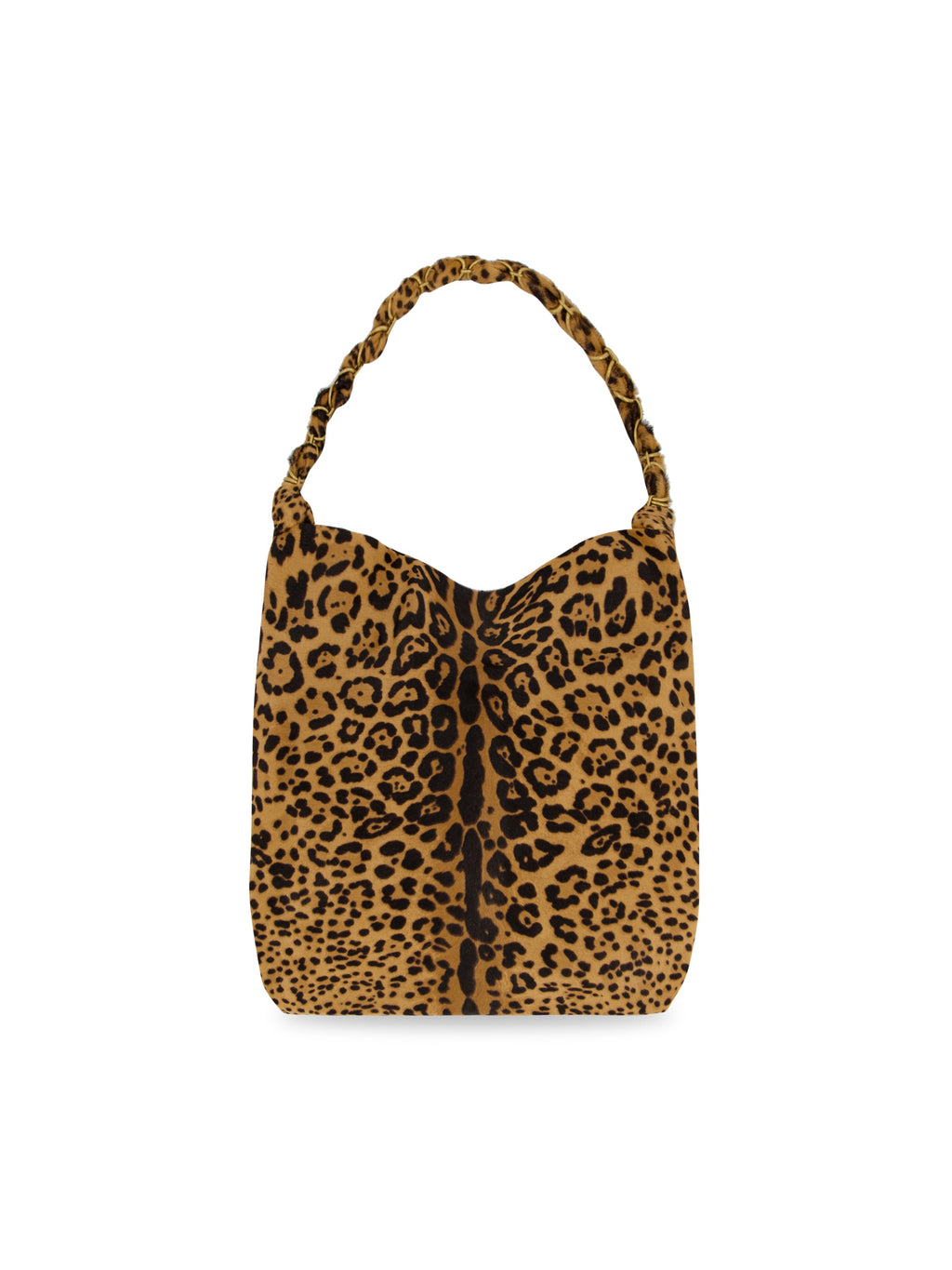 Saint Laurent Women's Amalia Leopard Leather Bag in Brown - view 2